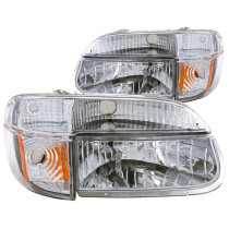 FORD Explorer 1995-2001 Crystal Strålkastare Krom Med Hörnlampor 2st ANZO